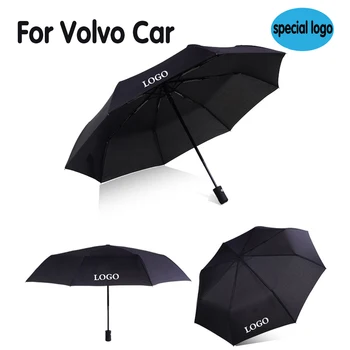 

Car Windproof Automatic Umbrella logo for Volvo Business umbrellas men parasol emblem bumbershoot for volvo xc40 s40 s60 v40 v50