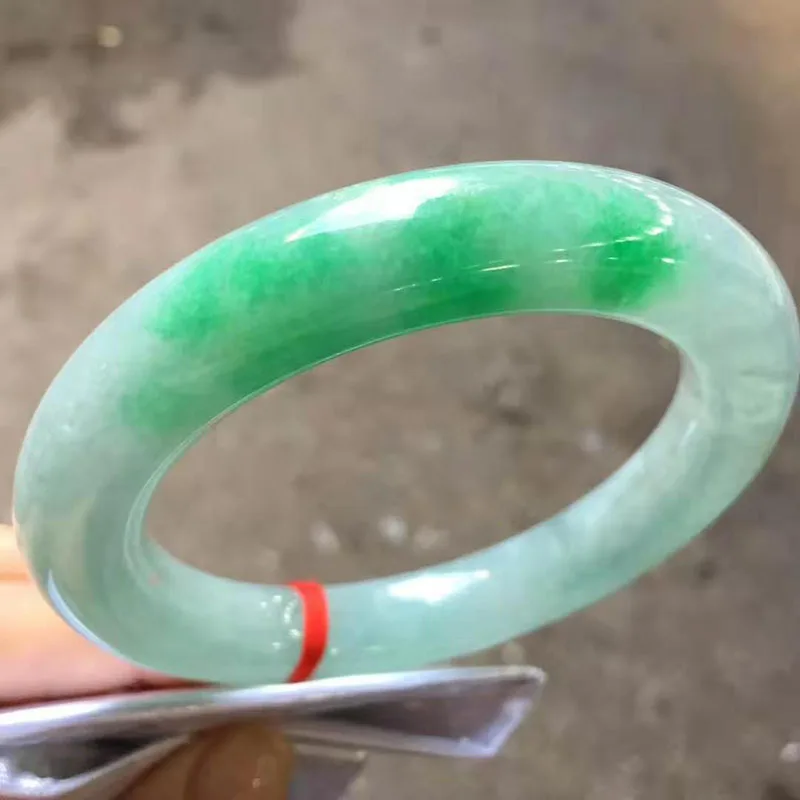 Myanmar Jadeite ice Идеальный Круглый браслет(включая сертификат