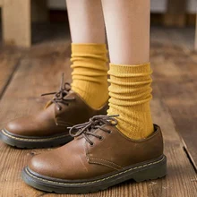 1 пара, 9 цветов,, повседневные Модные женские теплые толстые высокие белые, черные, винно-красные носки, ворсовые носки, одноцветные, удобные