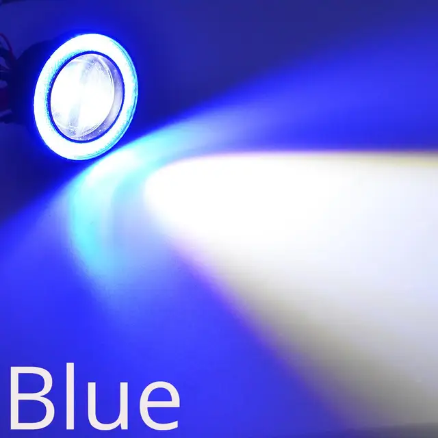 AutoBizarre Car Fog Lamp Angel Eye LED DRL Projector Cob Light 89mm (3
