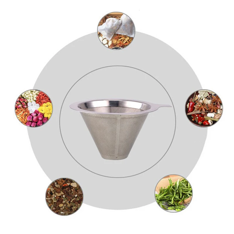 1pcs Tea Infuser 304 Double Stainless Steel Coffee Tea Infuser Filter Strainer Diffuser Non-toxic home kitchen part