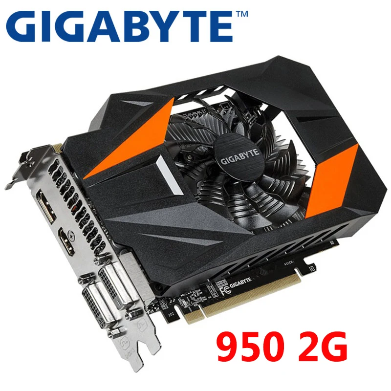 GIGABYTE Original GPU GTX 950 2 Гб видеокарта 128Bit GDDR5 видеокарты для nVIDIA Geforce GTX950