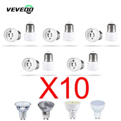 10PCS LED bulb converter adapter E27 to GU10 lamp holder adapter fireproof material extender socket adapter LED lamp bulb base