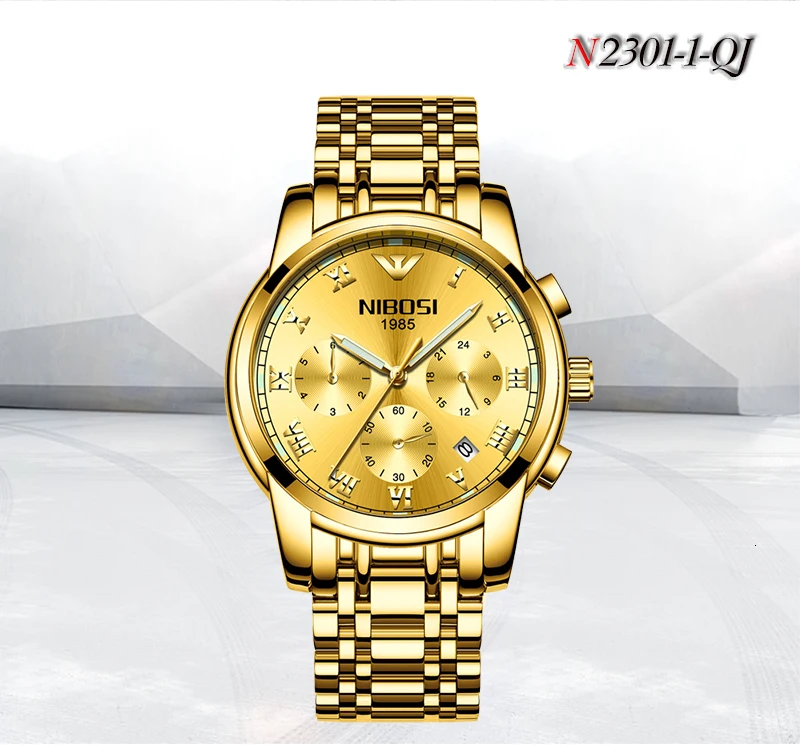 NIBOSI, мужские часы с хронографом, спортивные мужские часы, Топ бренд, Роскошные водонепроницаемые мужские часы, Relogio Masculino