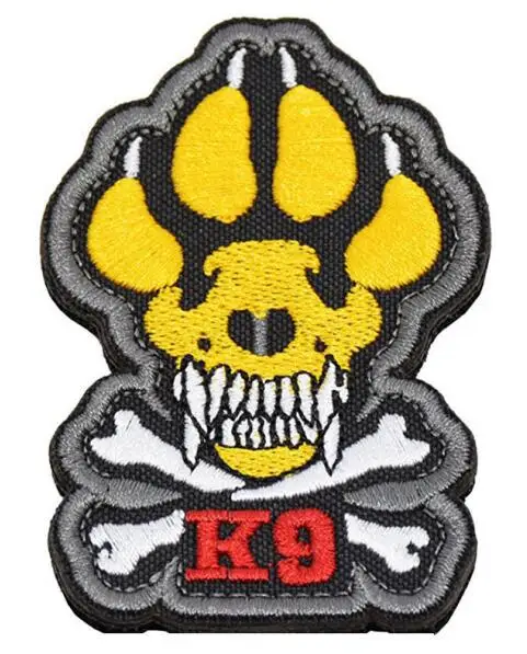 K9 dog Служебная собака K9 Полицейская собака армейская собака Рабочая тренировочная направляющая лапа Гог нашивка петля Боевая нашивка для средних и больших собак жилетки - Цвет: K9 dog
