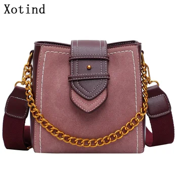 

Designer Brand Scrub Handbag For Women Bags Leather Bucket Bag Fashion Chain Crossbody Bags High Quality Retro Shoulder Bag Tote