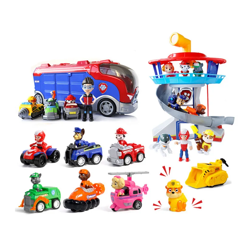 

Original Paw Patrol Toys Dogs Rescue Toys Lookout Tower Bus Cars Puppy Patrulla Canina Action Figure Toy Birthday Christmas Gift
