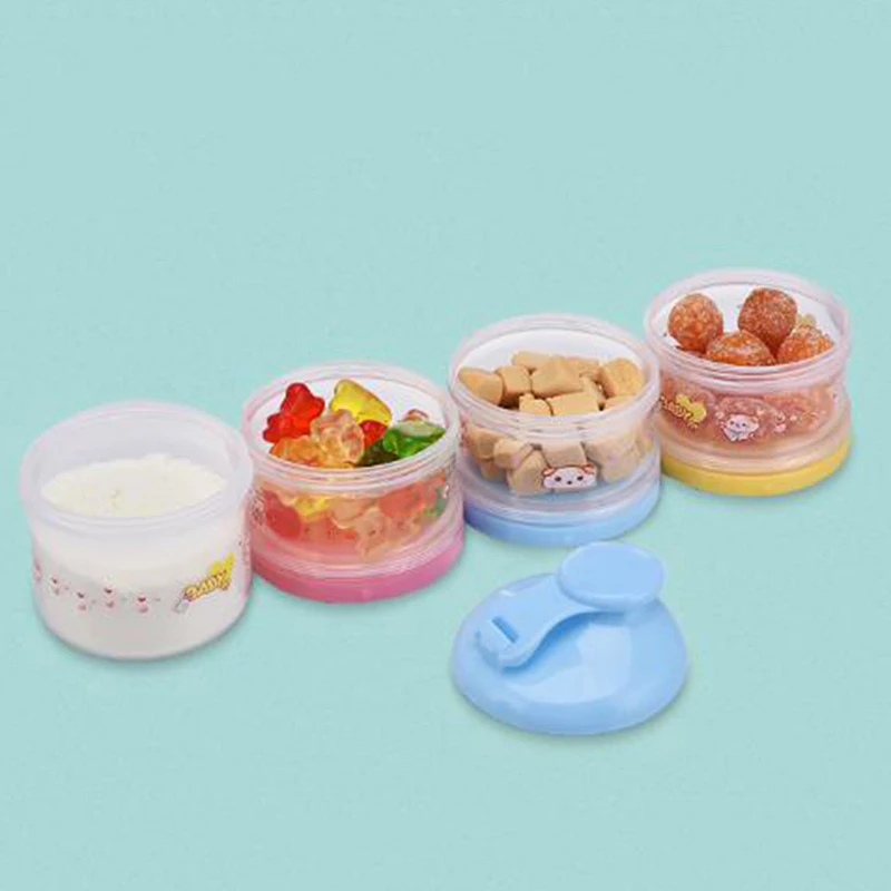 4 слоя портативный ящик для хранения детского питания эфирные хлопья мультфильм сухое молоко коробки для малышей Дети формула контейнер для молока