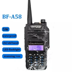 Baofeng – walkie talkie étanche 2020, Radio Amateur CB à main, Scanner Radio de chasse à double bande, BF A58 