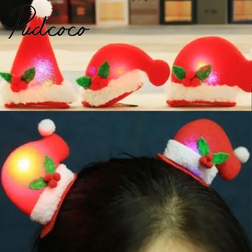 

Pudcoco Christmas Cute Santa Snowman Hairpin Hair Clip Hat Xmas Party Decoration