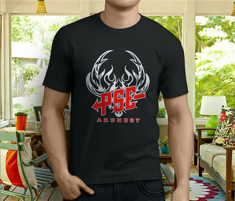 Новая мужская черная футболка PSE Archery размер S-3XL крутая Повседневная хлопковая |