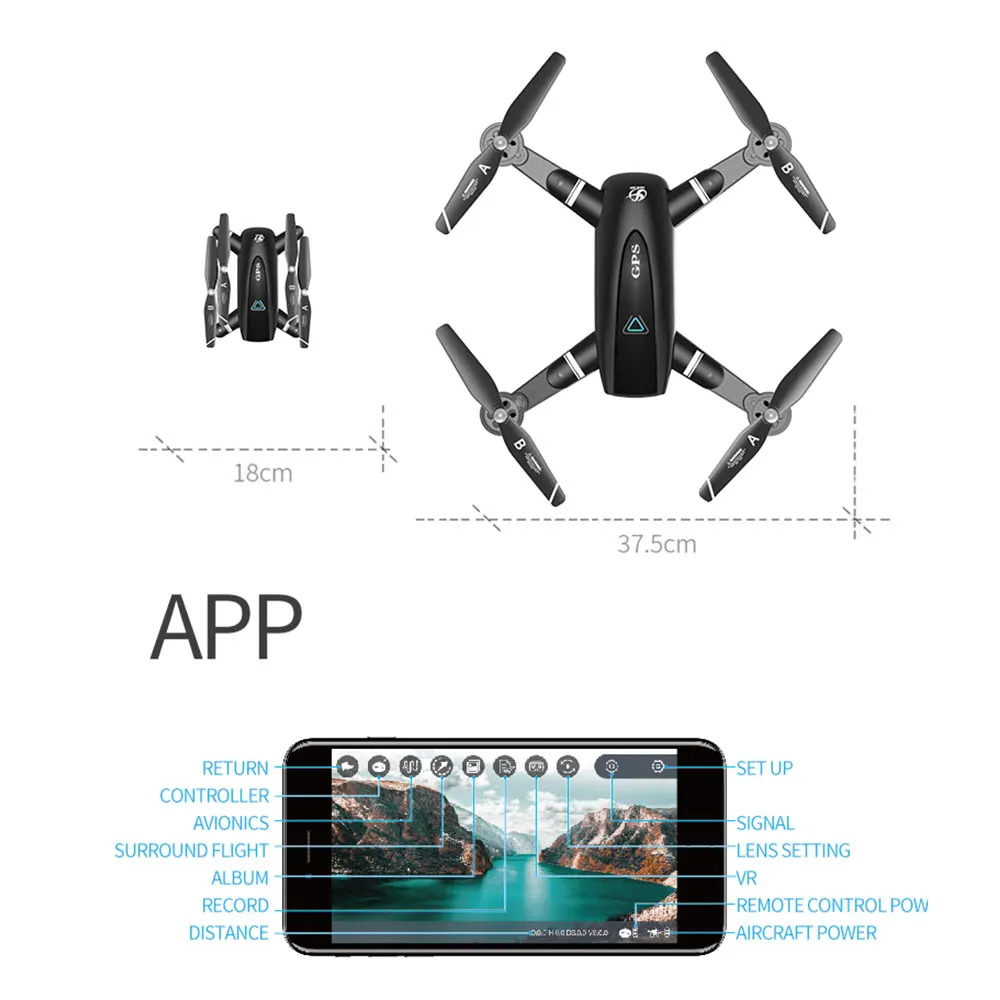 Дрон S167 4K Профессиональный с HD камерой Дрон с GPS 5G/2,4G Wi-Fi FPV следить за мной RC Квадрокоптер долгое время полета дроны VS SG907