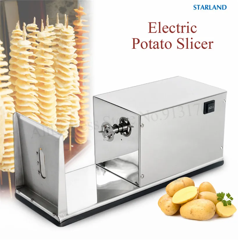 Electric Twister Tornado Spiral Potato Slicer Stainless Steel French Fries Cutter Commercial Twisted Carrot Slicer 110V 220V