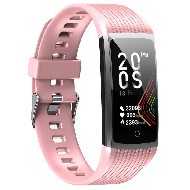 Супер смарт-часы-браслет для мужчин и женщин, измеритель артериального давления, фитнес-браслет, шагомер, монитор сердечного ритма, водонепроницаемый смарт-браслет - Цвет: R12 Pink