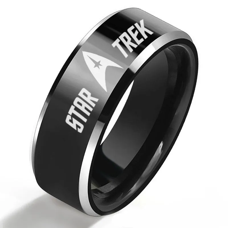 Модное кольцо Star Trek, аниме фильм, связанные символы, кольцо на палец, Трендовое простое титановое металлическое ювелирное изделие, милый модный подарок