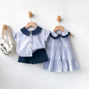 

2020 new baby boys 2 pcs set shirt+shorts fashion summer cotton boys suit 0-4 years HV536