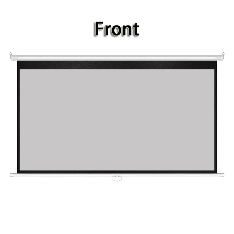 Thinyou 84 inch 16:9 projector Screen Manual Auto Self-Locking Matte Gray Fabric Fiber Glass Manual Pull down for home theater