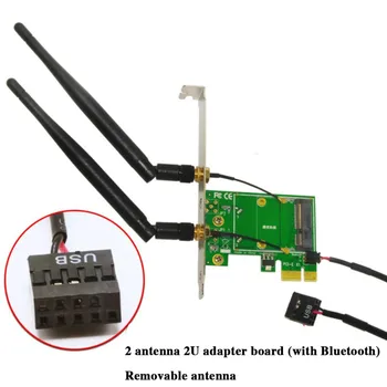 

Mini PCI-E To PCIE Converter Wireless Network Card PC Desktop External 3.5dBi Antenna Adapter for Windows 2000/XP/Vista/7/8