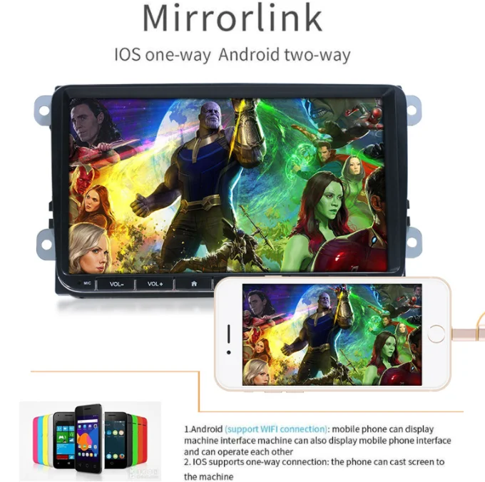 Excellent 5pcs 9" Android 8.1 Car GPS Navigation for V W Volkswagen GOLF 5 Polo Passat b5 J etta Tiguan Touran Skoda 1