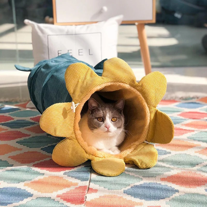Cute Folding Pet Nest Pet Tunnel Folding Pet Vegetable Tunnel Pet Supplies