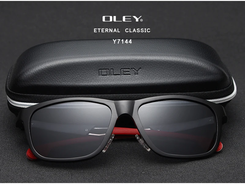 OLEY мужские солнцезащитные очки из алюминиево-магниевого сплава с поляризованным покрытием, зеркальные солнцезащитные очки, мужские очки, аксессуары для мужчин Y7144