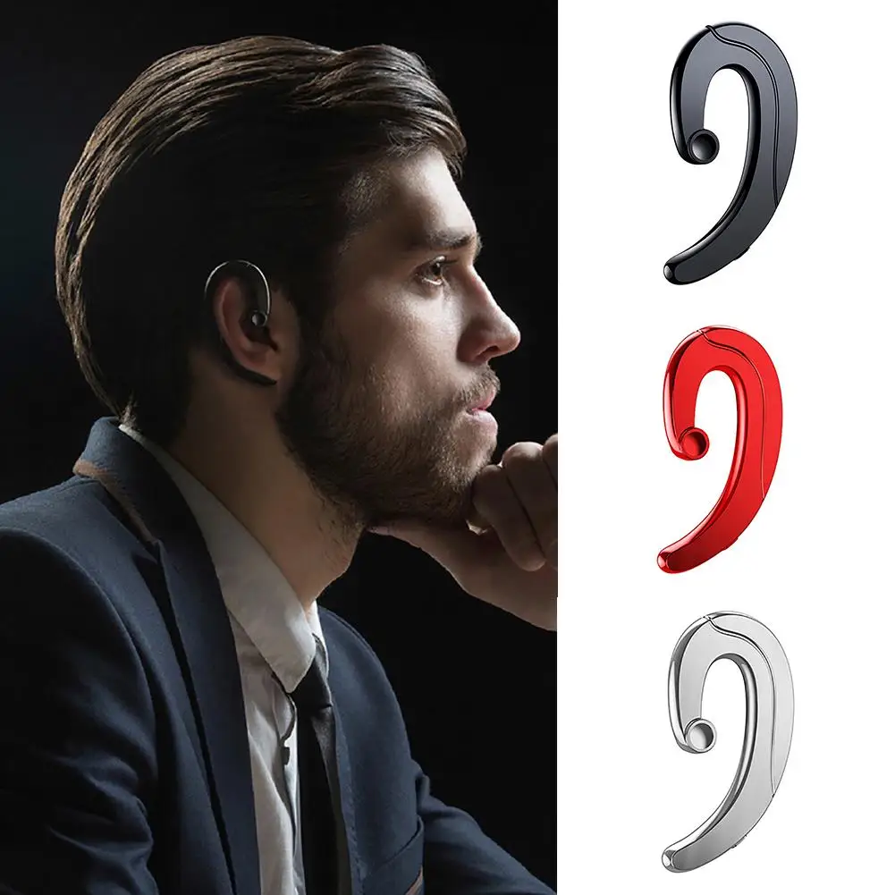 

1Pc Bone Conduction Ear Hook Stereo Mic Wireless Bluetooth Earphone Headphone