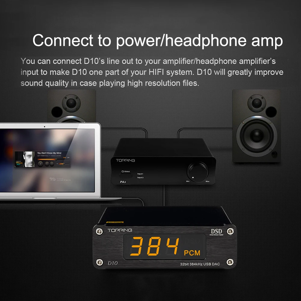 Топпинг D10 аудио декодер цифровой USB DAC аудио усилитель HiFi Spdif DAC Amp XMOS XU208 ES9018KAM OPA2134 DSD ЦАП усилитель