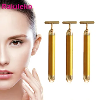 

Energy Beauty Bar Slimming Face 24k Gold Vibration Facial Beauty Roller Massager Stick Lift Skin Tightening Wrinkle Bar Skin Car
