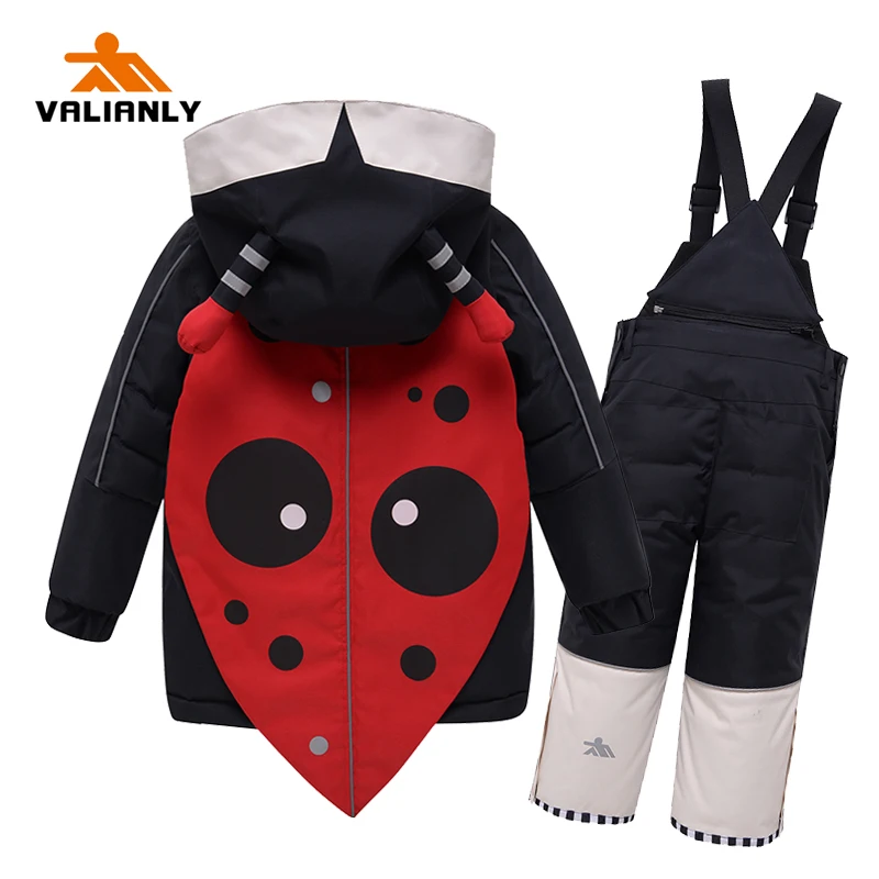 

2020 Winter Kids Snowsuit Warm Ski Sets Hooded Boys Girls Ski Suit Ski Jacket Pants Outdoor Children Waterproof Snowboard Suits