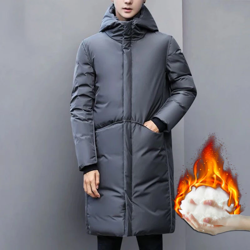 New arrival winter long jacket cotton thick male high quality Casual fashion parkas cotton coat men brand clothing Rebicoo