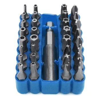 

33 in 1 Hollow Screwdriver Kit Hand Tool Set with Hexagonal Hex Cross Torx Special Batch Charging Drill Shaped Screw Driver Bits