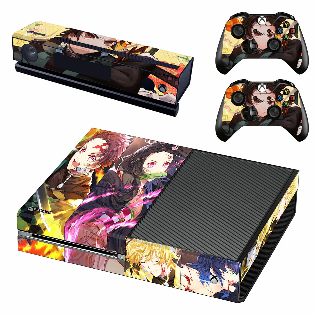 Demon Slayer Skin Sticker Decal Cover For Xbox One Console and 2 Controllers For Xbox One Skin Sticker Vinyl 
