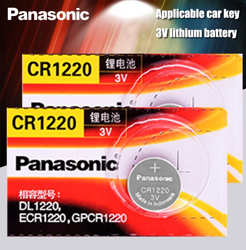 Оригинальные кнопочные батарейки Panasonic CR1220 2 шт./лот CR 1220 3 в литиевая батарейка