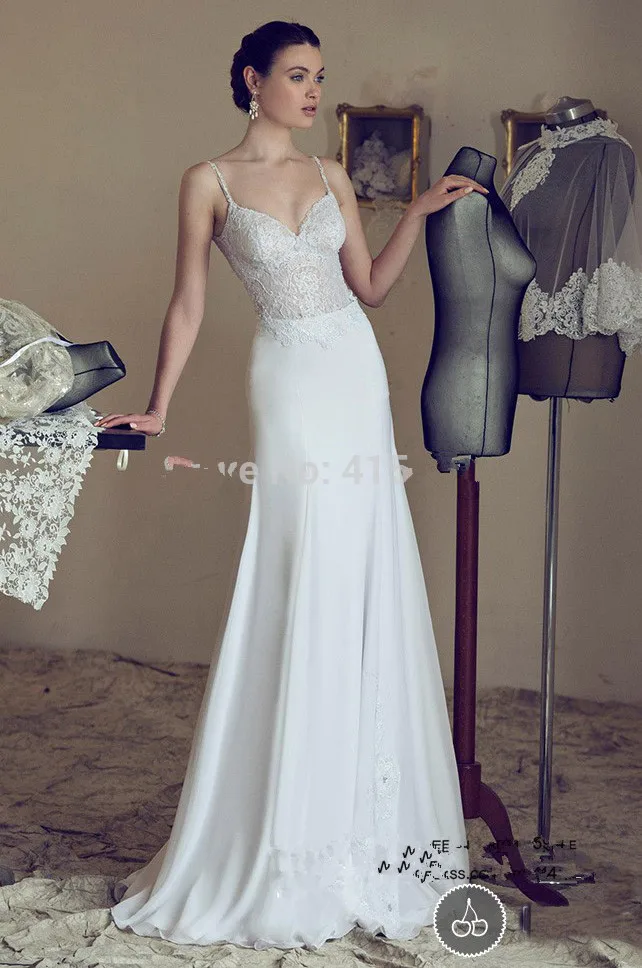 Vestido De Noiva цвета слоновой кости кружева Свадебные платья Русалка ремни спинки Vestidos с шалью свадебное платье