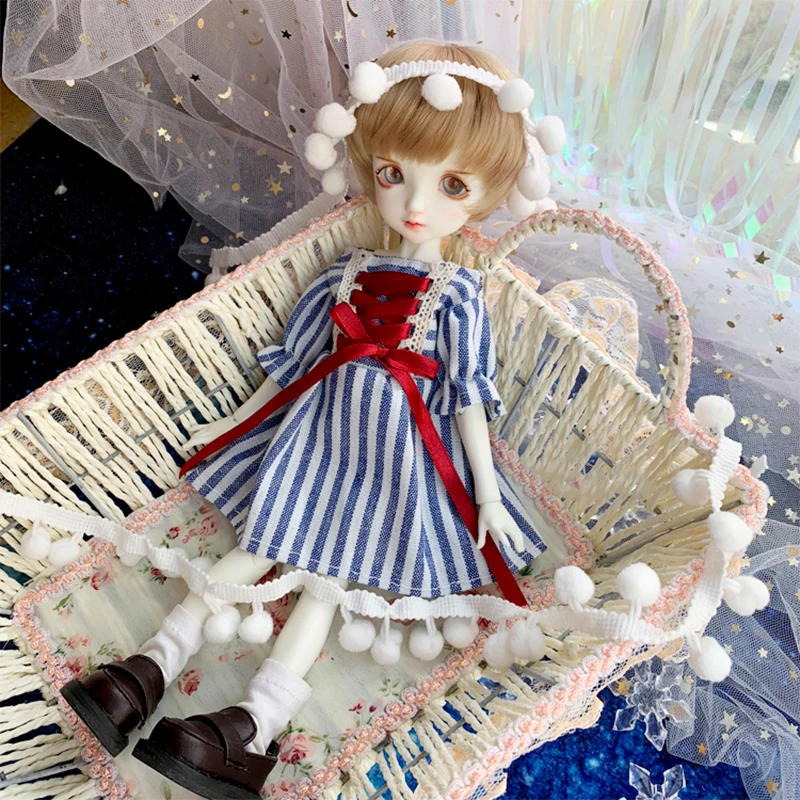 Кукла Одежда кукла 1/6 платье матросский стиль Полосатое платье для 1/6 BJD кукла аксессуары Кукольное платье