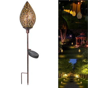

Water Drop Lantern Solar Lamp Garden Lawn Outdoor Decoration Iron LED Light Landscaping Wedding Backyard IP65 Waterproof Pathway