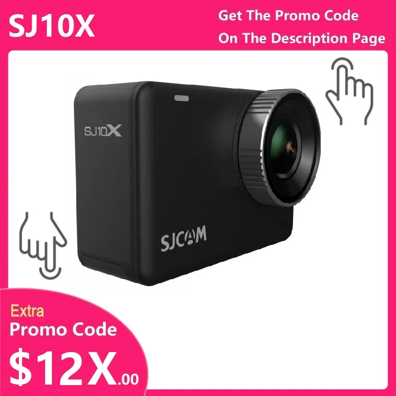 SJCAM SJ10X 액션 카메라, SJ10 X 4K, 24FPS, 10M 바디 방수, WiFi 2.33, 터치 스크린, 자이로 ...
