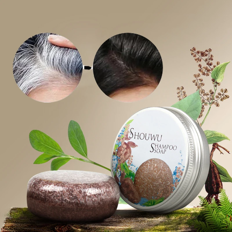 Hair Shampoo Bar Polygonum Essence Hair Darkening Shampoo Soap Organic