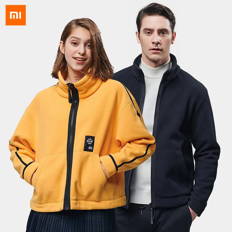 

Xiaomi Mijia Trend Warm Fleece Coat Couples Sports Simple Stand Collar Kangaroo Pocket Soft Skin Warm Warm Cozy Winter Outdoors