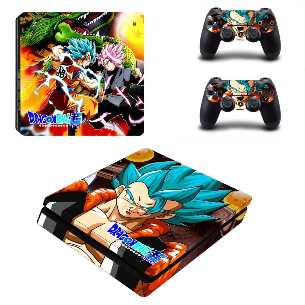 YSP4S-1275 Dragon Ball Z Super PS4 Slim Stickers Play station 4 Skin Sticker Decals For PlayStation 4 PS4 Slim Console and Controller Skin - Color: YSP4S-1275