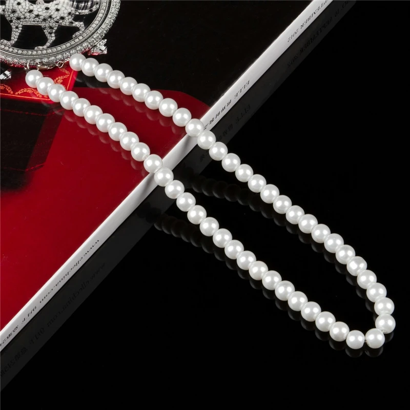 Pearl Necklaces For Women 8mm Simulated Pearl Chain Necklace Collier Femme Choker Wedding Bridal Jewelry Party Gifts Bijoux