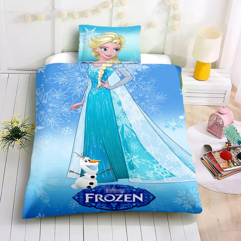 Bedding Set Girls Cartoon Princess Bedding Set Luxury Duvet Cover Set 2Pcs children Bed Set Single Size Cute Bed Kid Bed Sheet