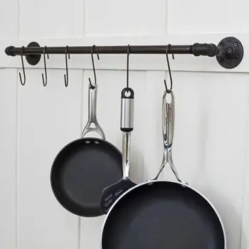 

30 PCS Steel S Shaped Hooks Black For Hanging Pans Pots Plants Bags Heavy Duty S Hooks