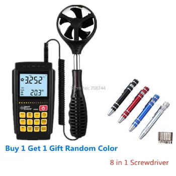 

Smart Sensor AR856 Air Flow Meter Wind Speed Tester Anemometer with USB