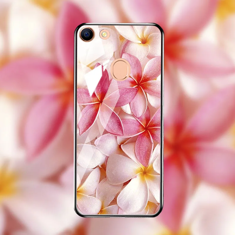 Q051 Чехол из закаленного стекла для OPPO F7 F9 A5 A3S чехол s Star Space силиконовый чехол с краями для Vivo V9 Y85 чехол Coque Funda Bumper - Цвет: Q051