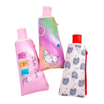 

Toothpaste Pencil Case School Unicorn Cat PencilCases for Boy Girl Stationery Student Banana Zipper Pen Box Leather Pencil Bag