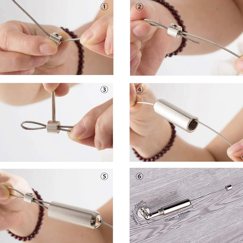 Настенное крепление для штор комплект для художественного дисплея-фото из нержавеющей стали висячая проволока бельевая проволока оконная занавеска Натяжная Wir