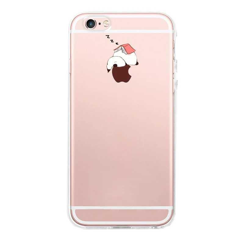 Забавный чехол с логотипом Apple Panda бамбуковый Ctue Fundas для iPhone 7 6 S 8 PLUS X XS XR Max 5s