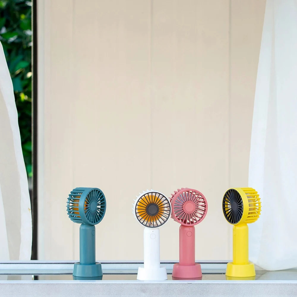 

-Summer Mini Cooler Handheld USB Portable Fan USB Rechargeable Fan for Travel Outdoor Home Office Quiet