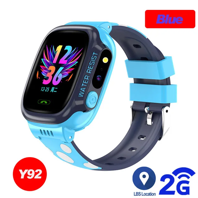 Y92-2G Blue Y95 Детские 4G Смарт-часы телефон gps Дети IP67 водонепроницаемый HD видео звонок wifi чат анти-потеря SIM местоположение трекер умные часы - Цвет: Y92-2G Blue